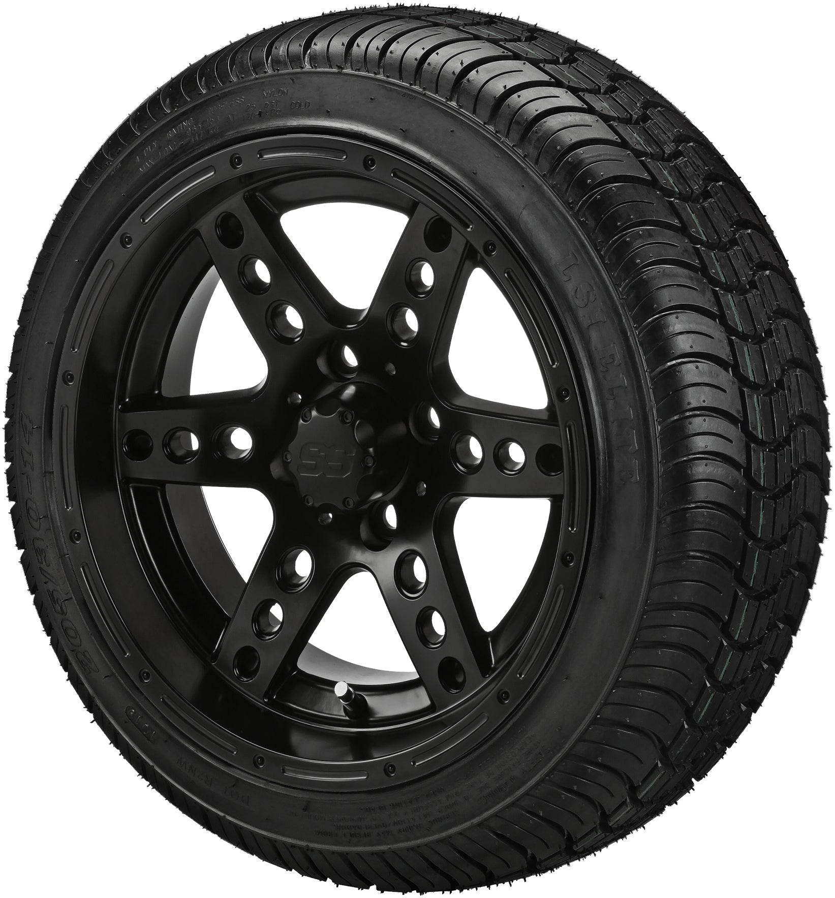 LSI 14' Chaos Matte Black Wheel and Low Profile Tire Combo