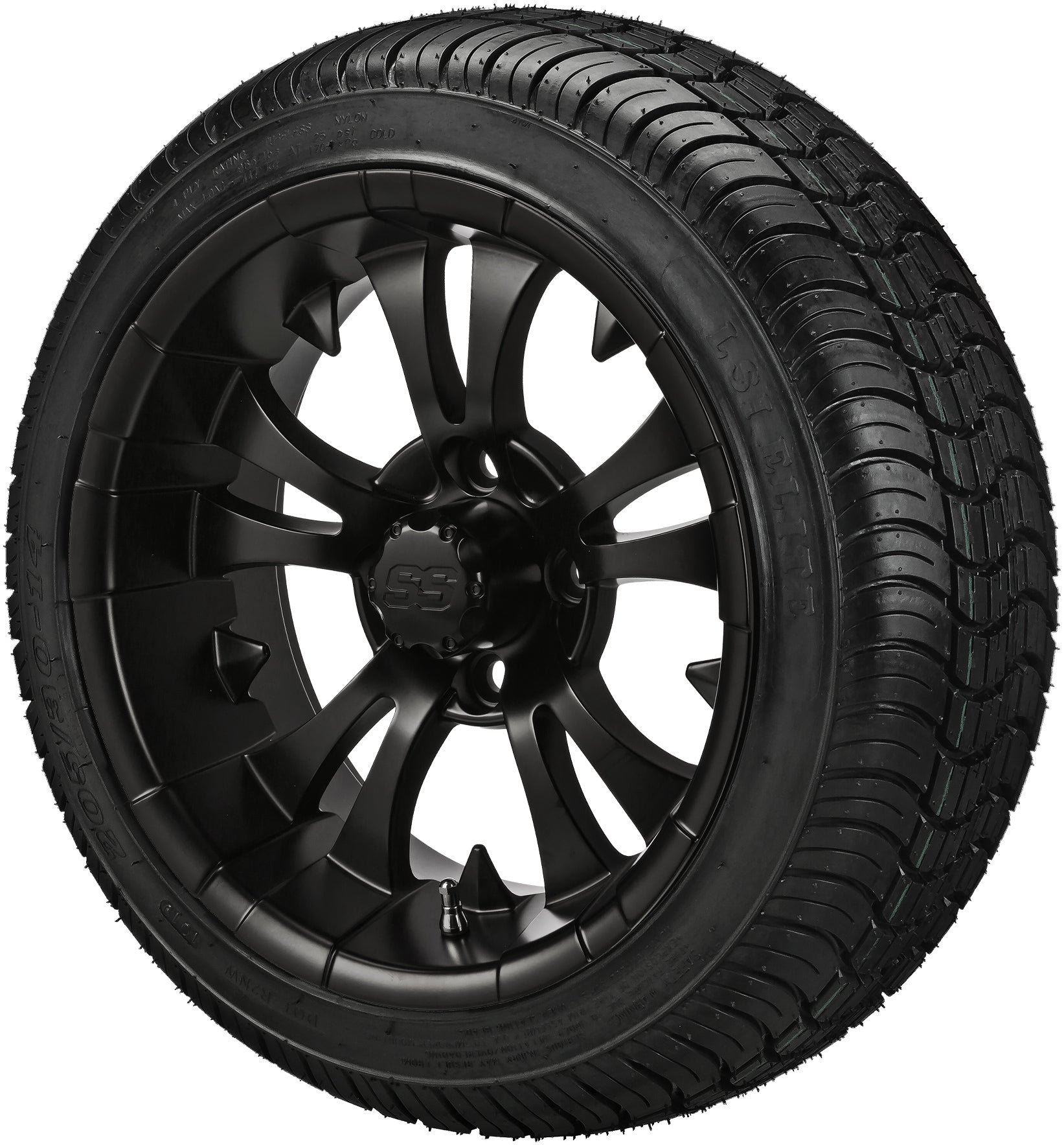 LSI 14' Warlock Matte Black Wheel and Low Profile Tire Combo