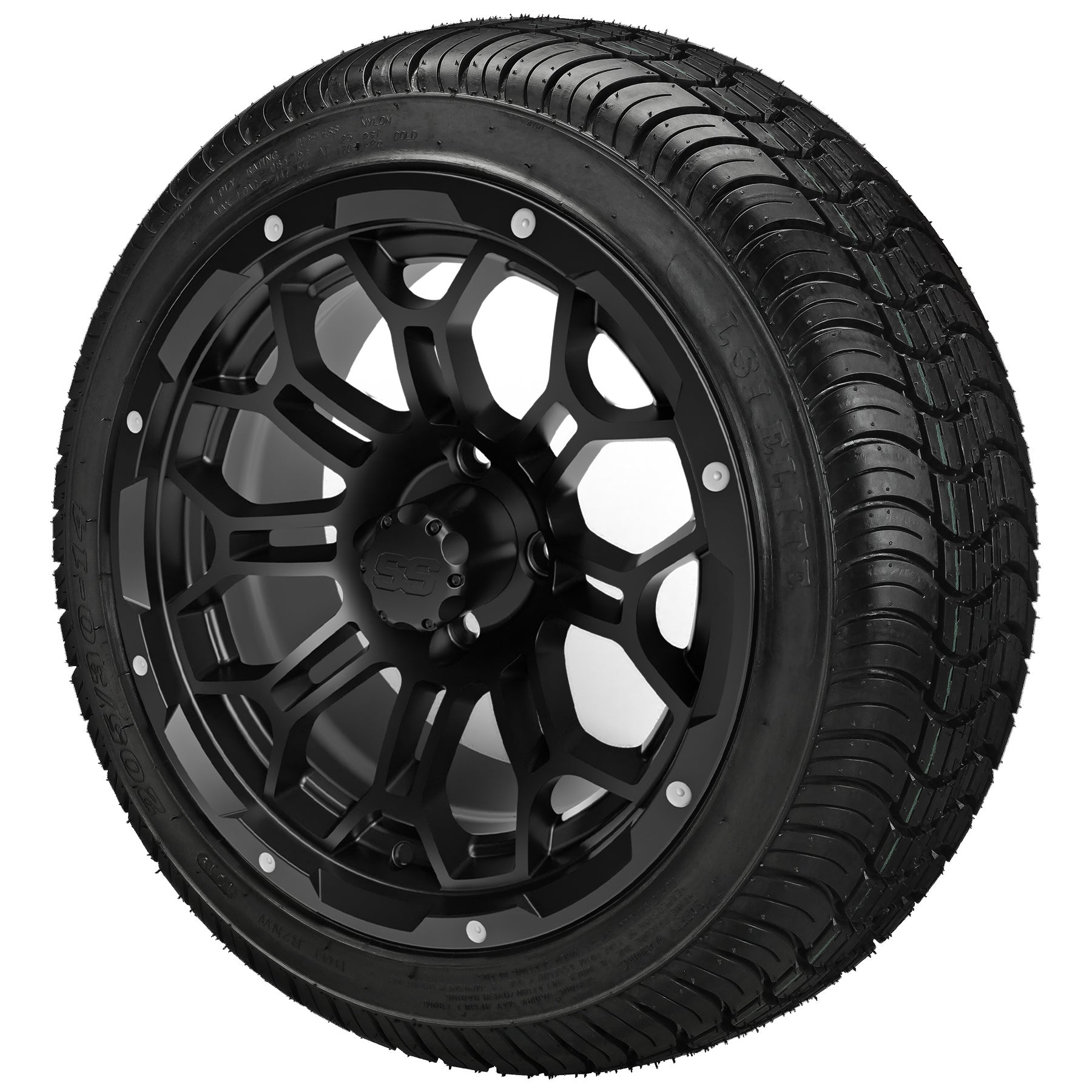 LSI 14' Hercules Gloss Black Wheel and Low Profile Tire Combo