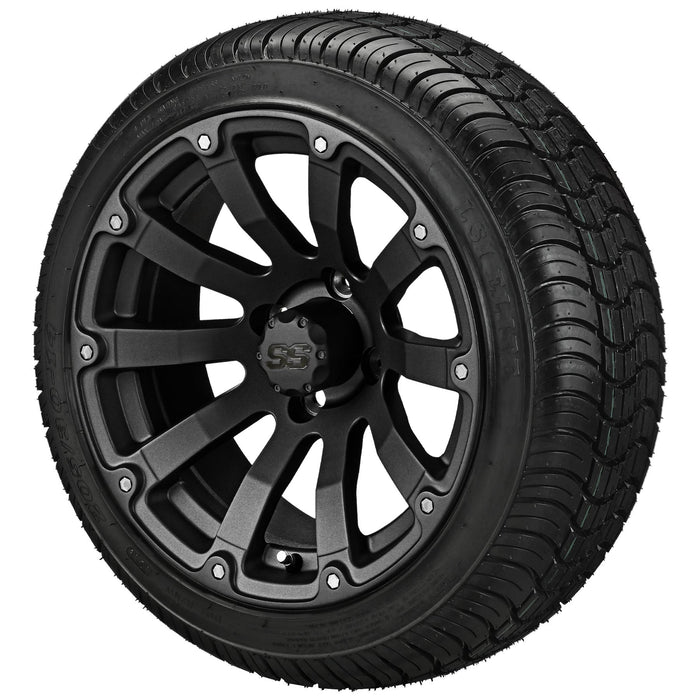 LSI 14' Beast Matte Black Wheel and Low Profile Tire Combo