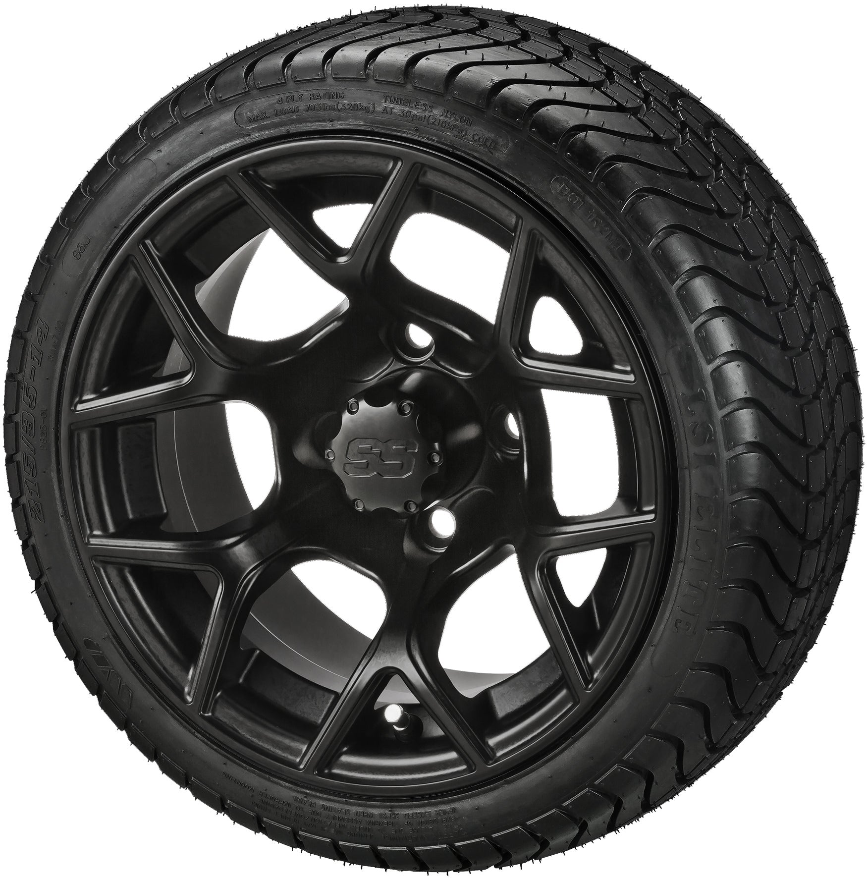 LSI 14' Ninja Matte Black Wheel and Low Profile Tire Combo