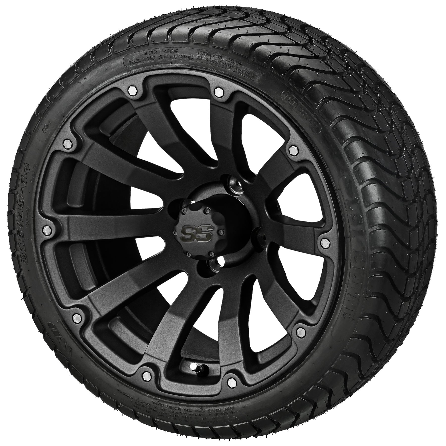 LSI 14' Beast Matte Black Wheel and Low Profile Tire Combo