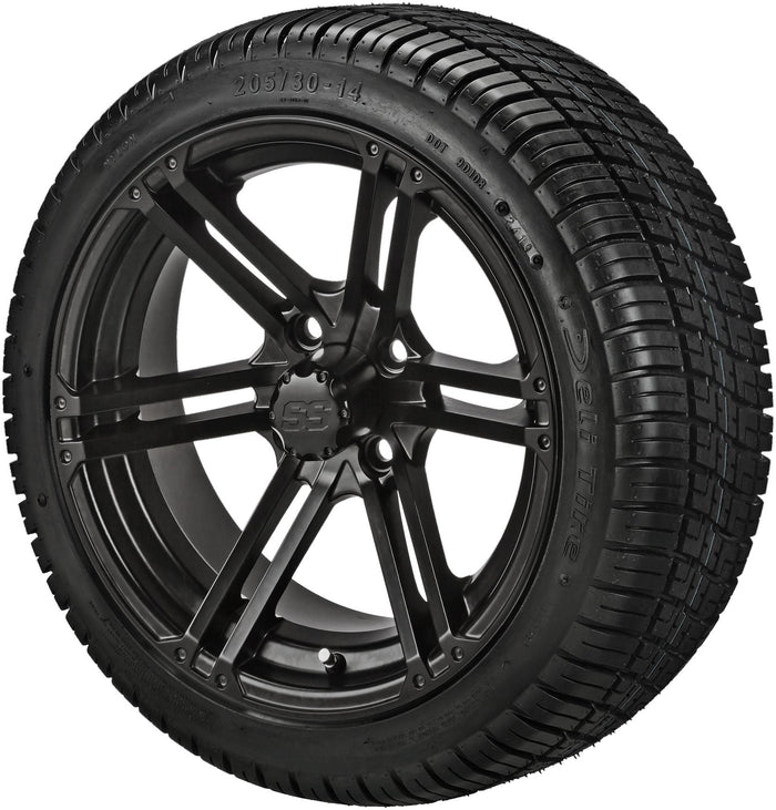 LSI 14' Yukon Matte Black Wheel and Low Profile Tire Combo