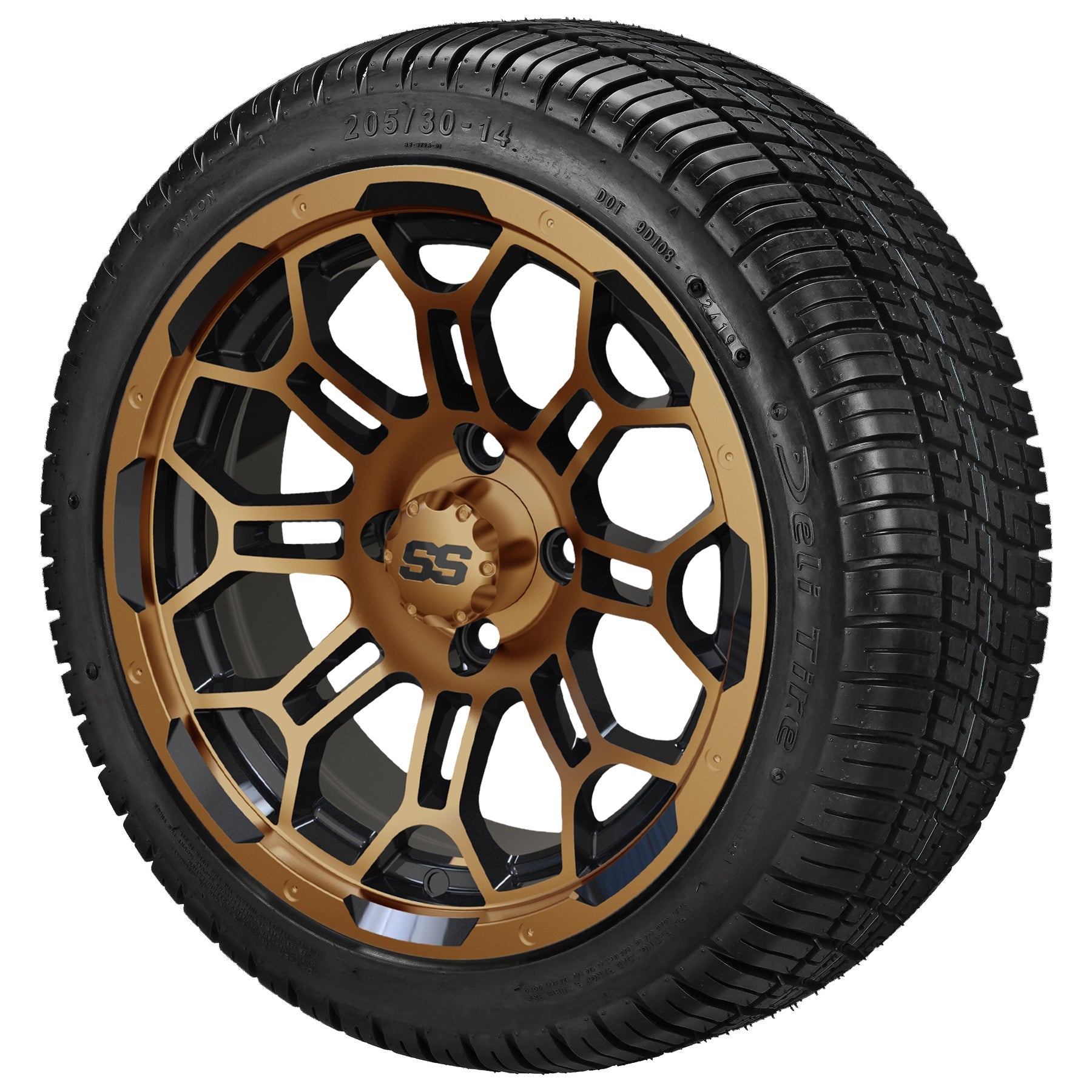 LSI 14' Hercules Black & Bronze Wheel and Low Profile Tire Combo