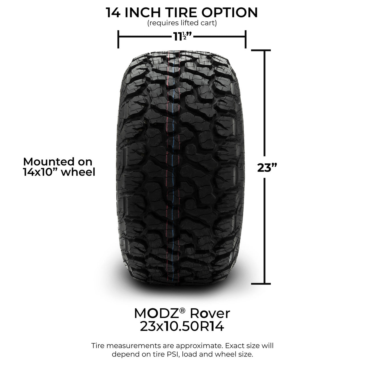 MODZ® 14x10" Maverick Matte Bronze - Lifted Tires and Wheels Combo