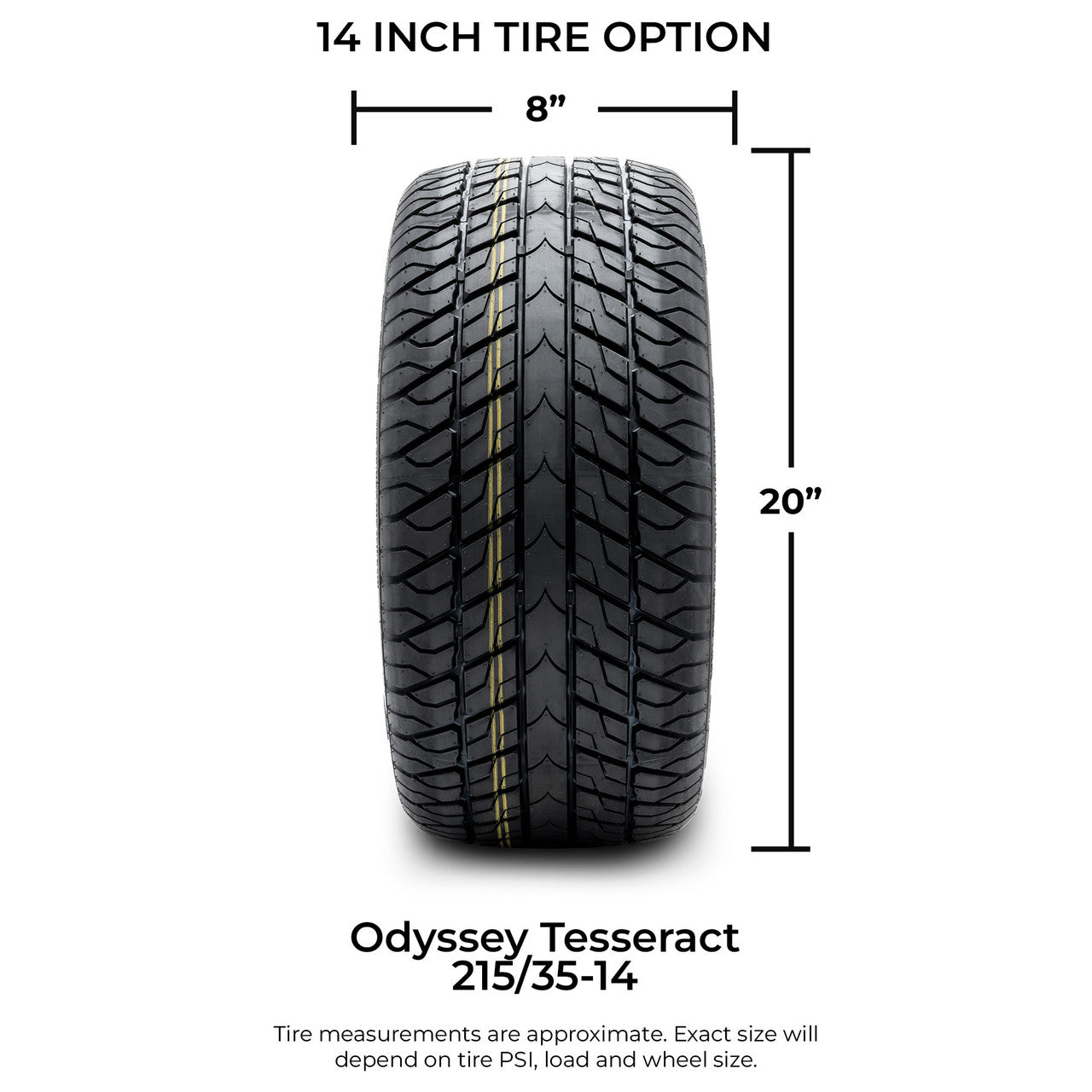 MODZ® 14" Halo Chrome - Low Profile Tires and Wheels Combo