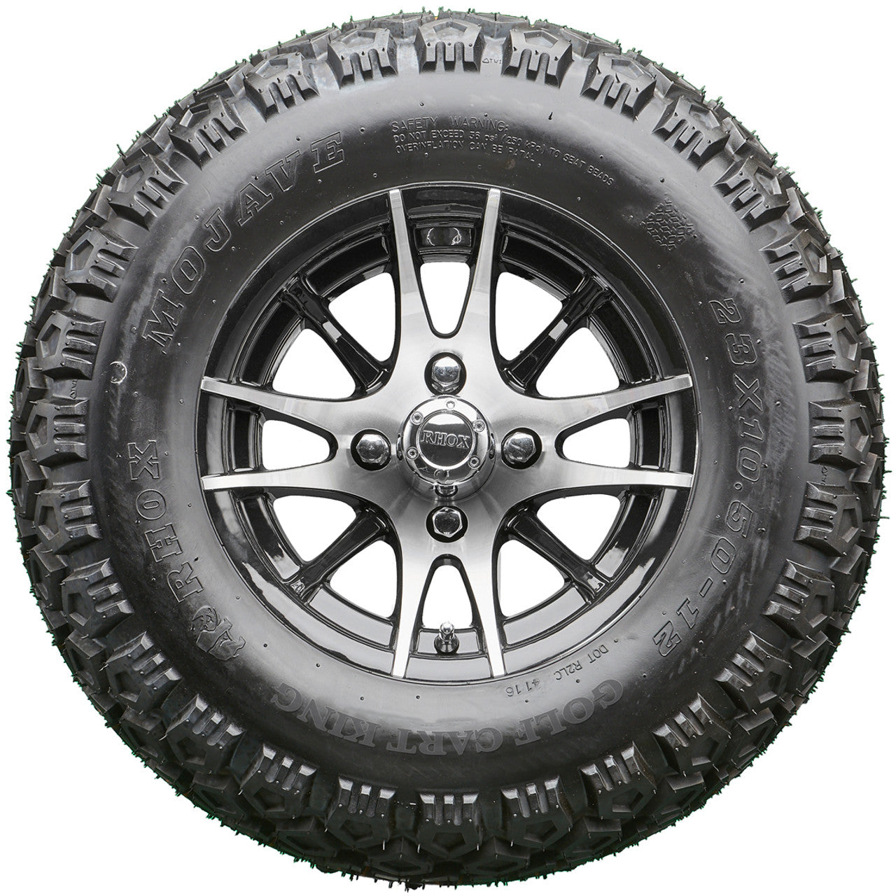 Golf Cart Wheels and Tires - RHOX RX101 Machined 12" - All-Terrain