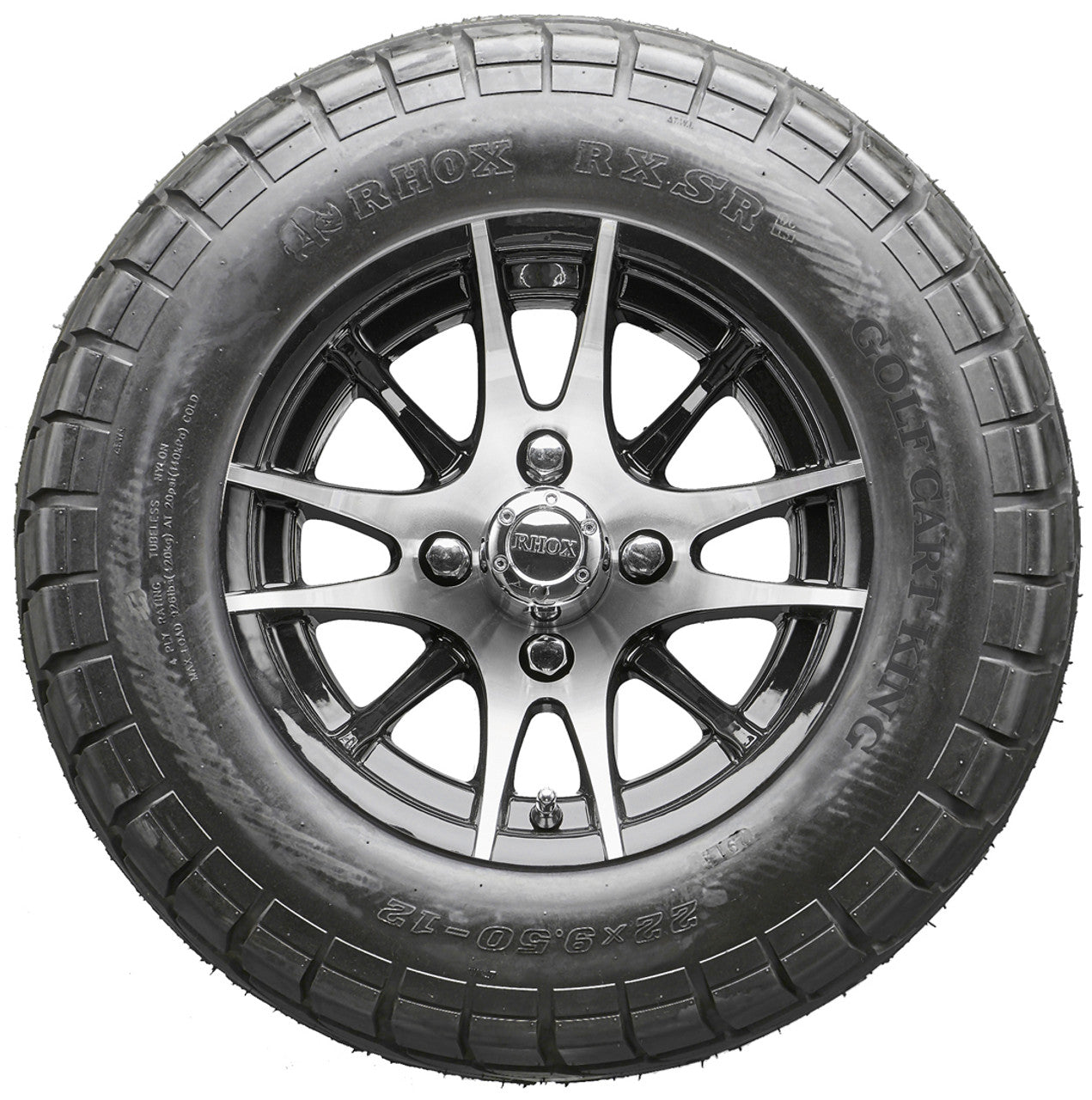 Golf Cart Wheels and Tires - RHOX RX101 Machined 12" - All-Terrain