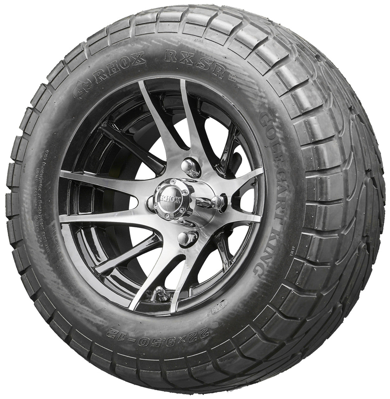 Golf Cart Wheels and Tires - RHOX RX101 Machined 12" - All-Terrain