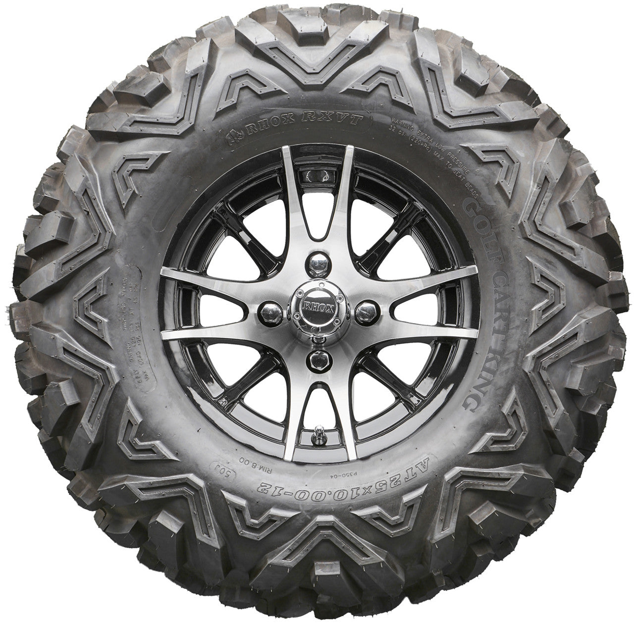 Golf Cart Wheels and Tires - RHOX RX101 Machined 12" - All-Terrain