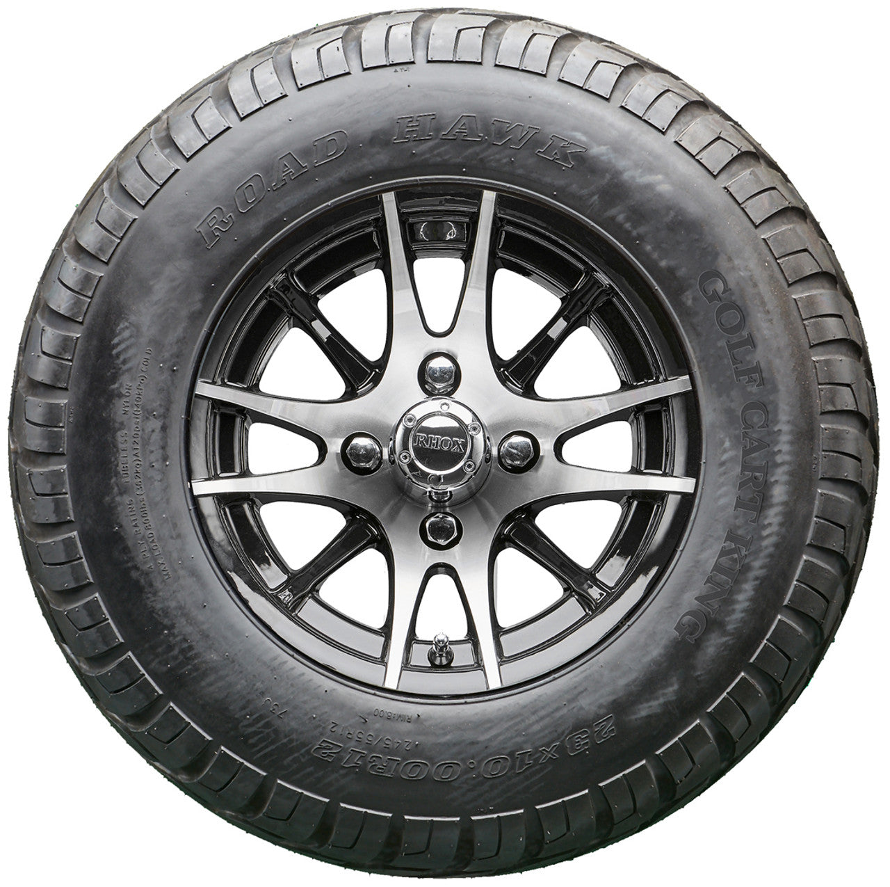 Golf Cart Wheels and Tires - RHOX RX101 Machined 12" - All-Terrain