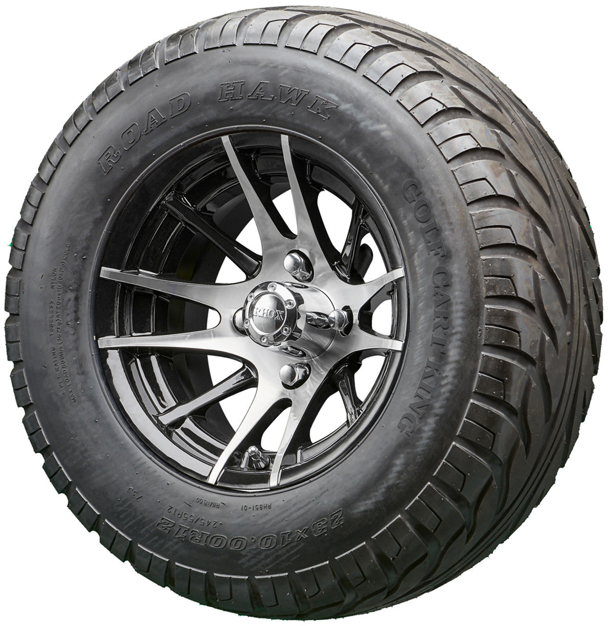 Golf Cart Wheels and Tires - RHOX RX101 Machined 12" - All-Terrain