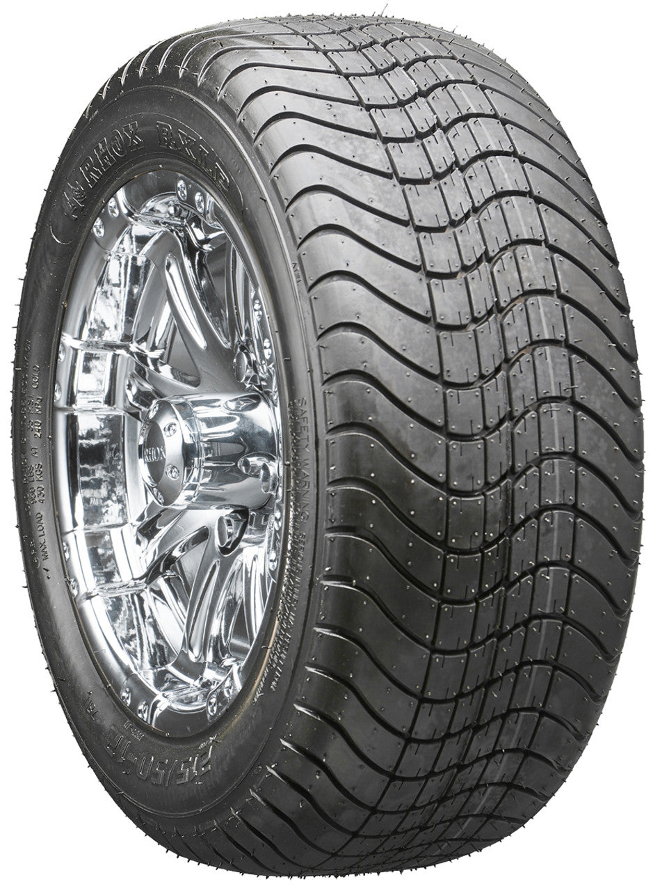 12" RHOX RX170 Chrome Wheels  ET-0 and LowPro Tires Combo