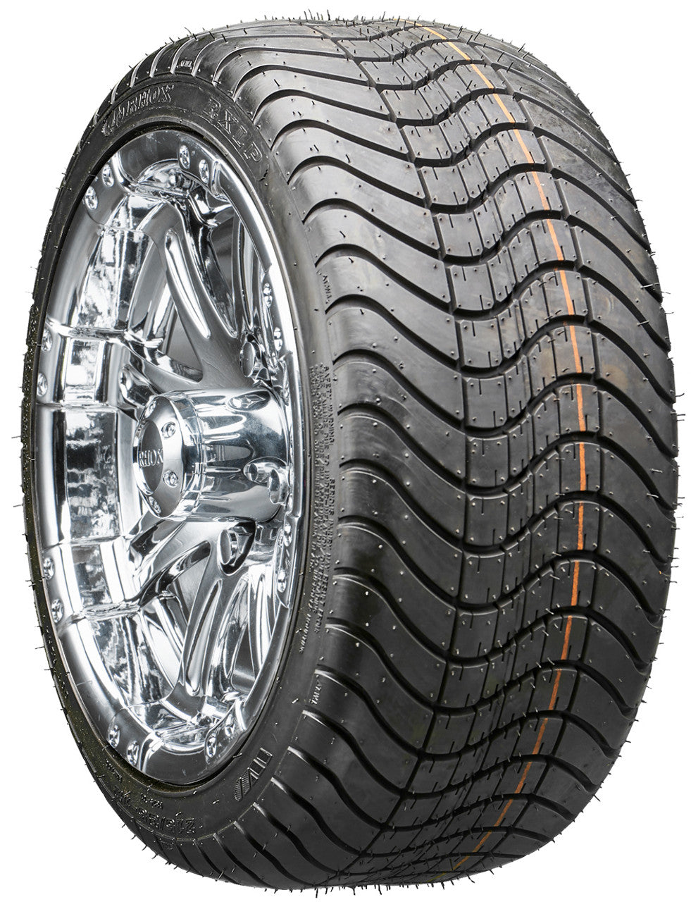 12" RHOX RX170 Chrome Wheels  ET-0 and LowPro Tires Combo