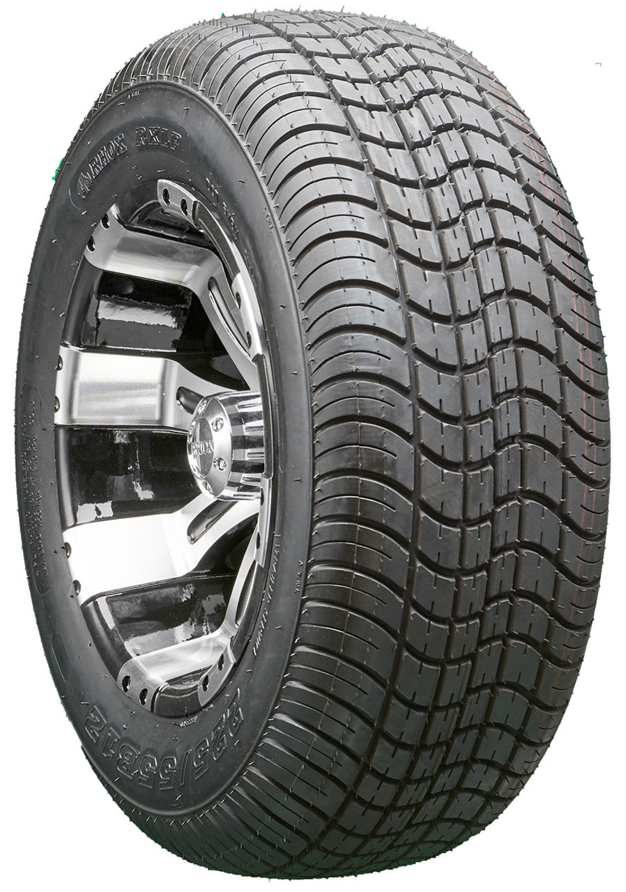 12" RHOX RX180 Machined Wheels and LowPro Tires Combo