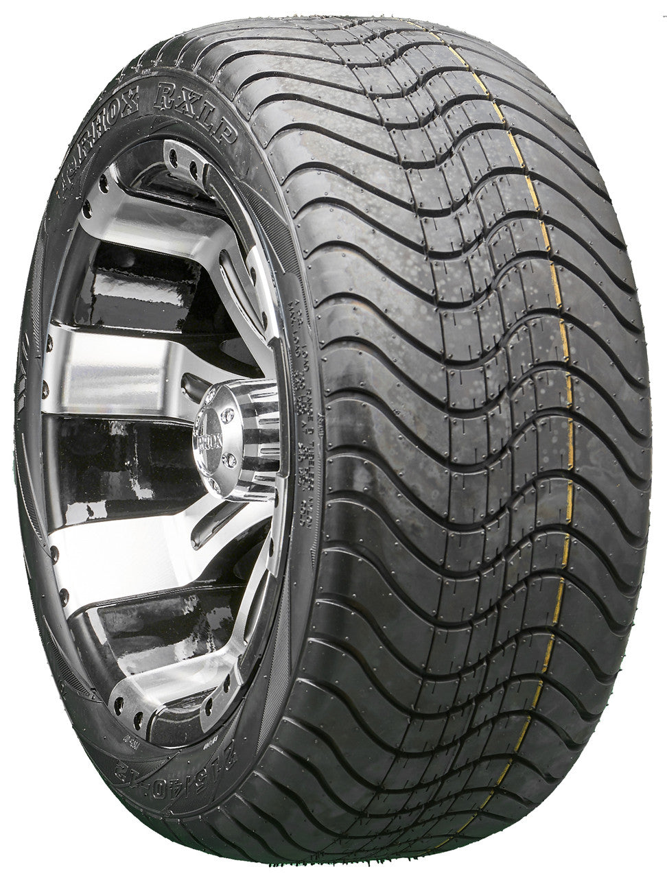12" RHOX RX180 Machined Wheels and LowPro Tires Combo