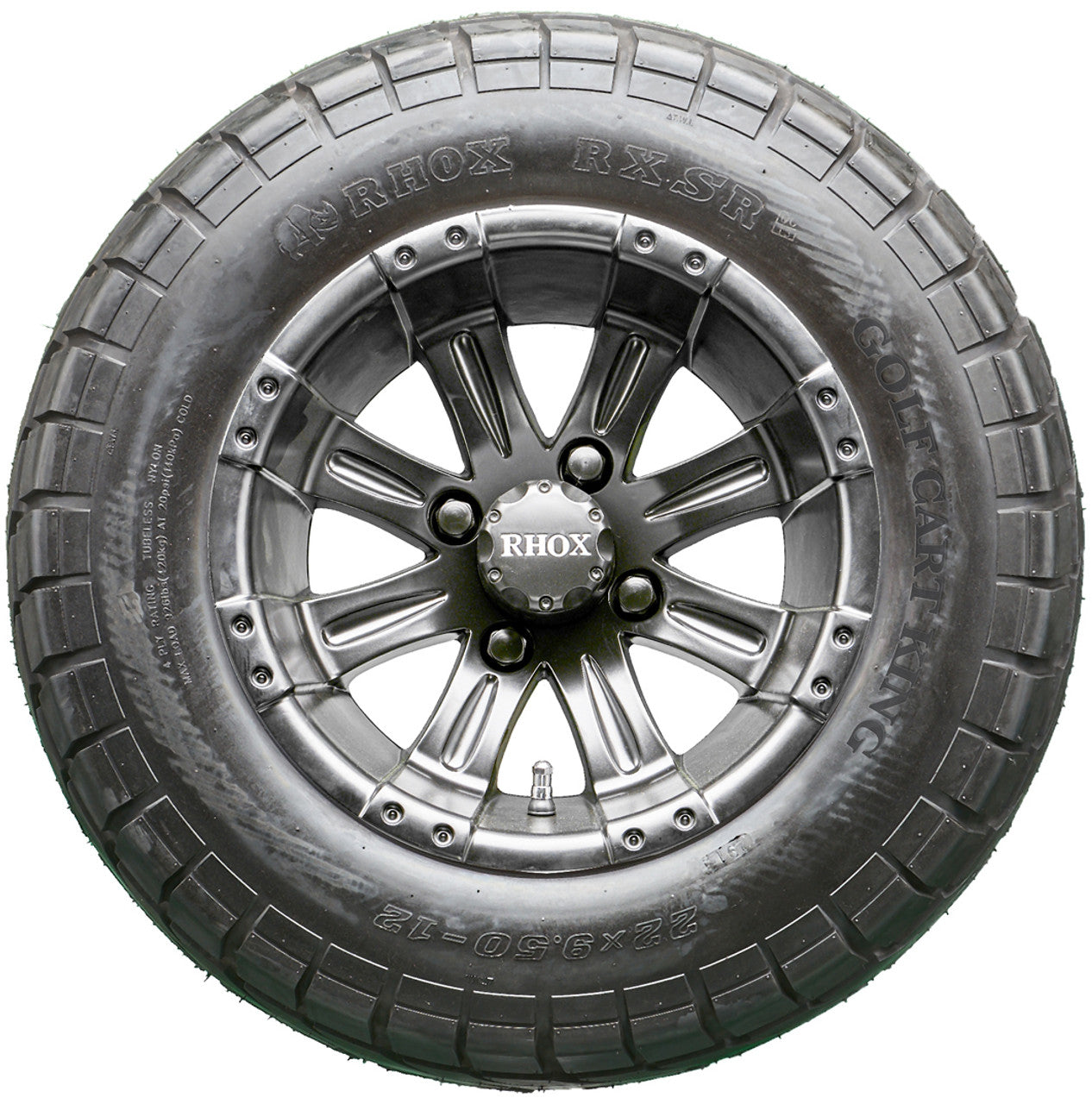 Golf Cart Wheels and Tires - RHOX RX184 Black 12" - All-Terrain