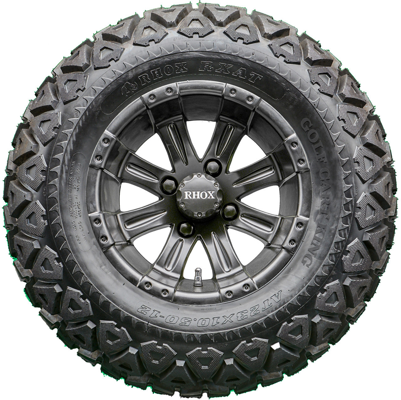 Golf Cart Wheels and Tires - RHOX RX184 Black 12" - All-Terrain