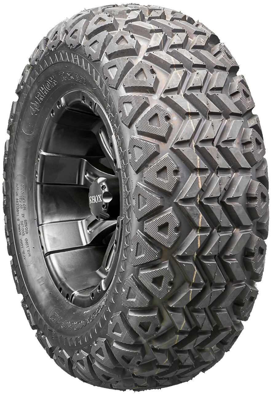 Golf Cart Wheels and Tires - RHOX RX184 Black 12" - All-Terrain