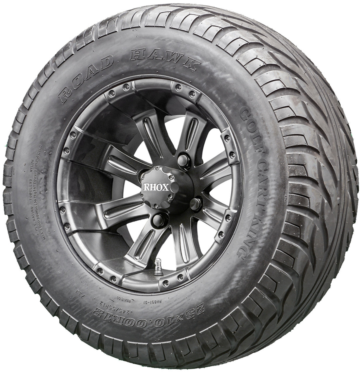 Golf Cart Wheels and Tires - RHOX RX184 Black 12" - All-Terrain