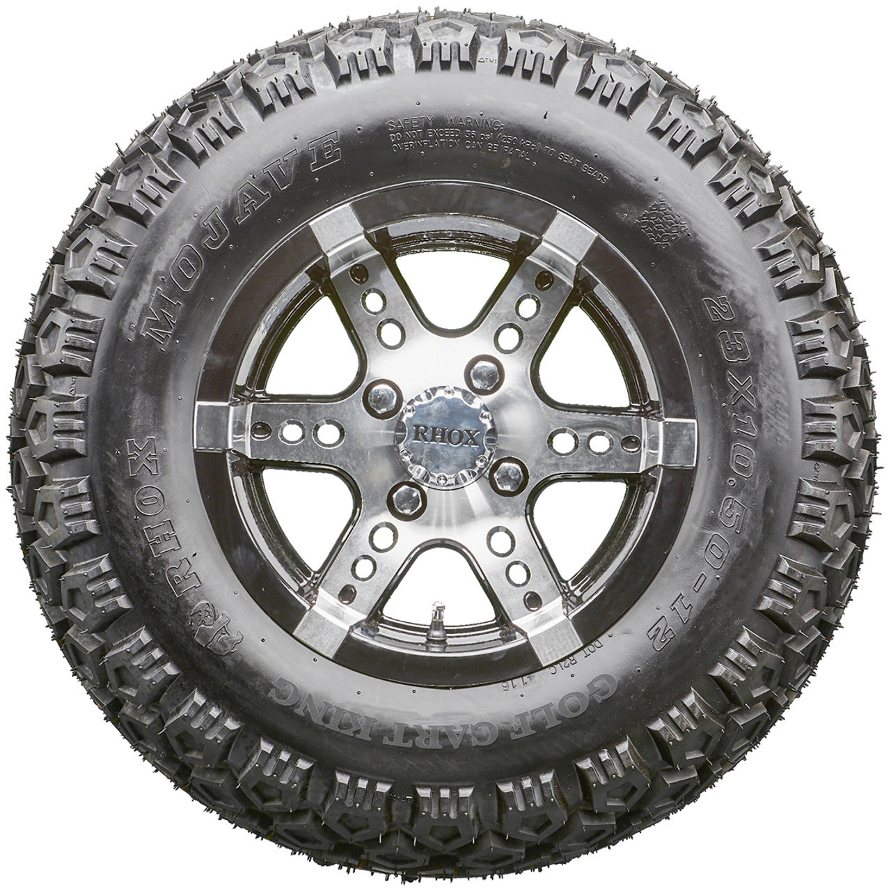 Golf Cart Wheels and Tires - RHOX RX250 Machined 12" - All-Terrain