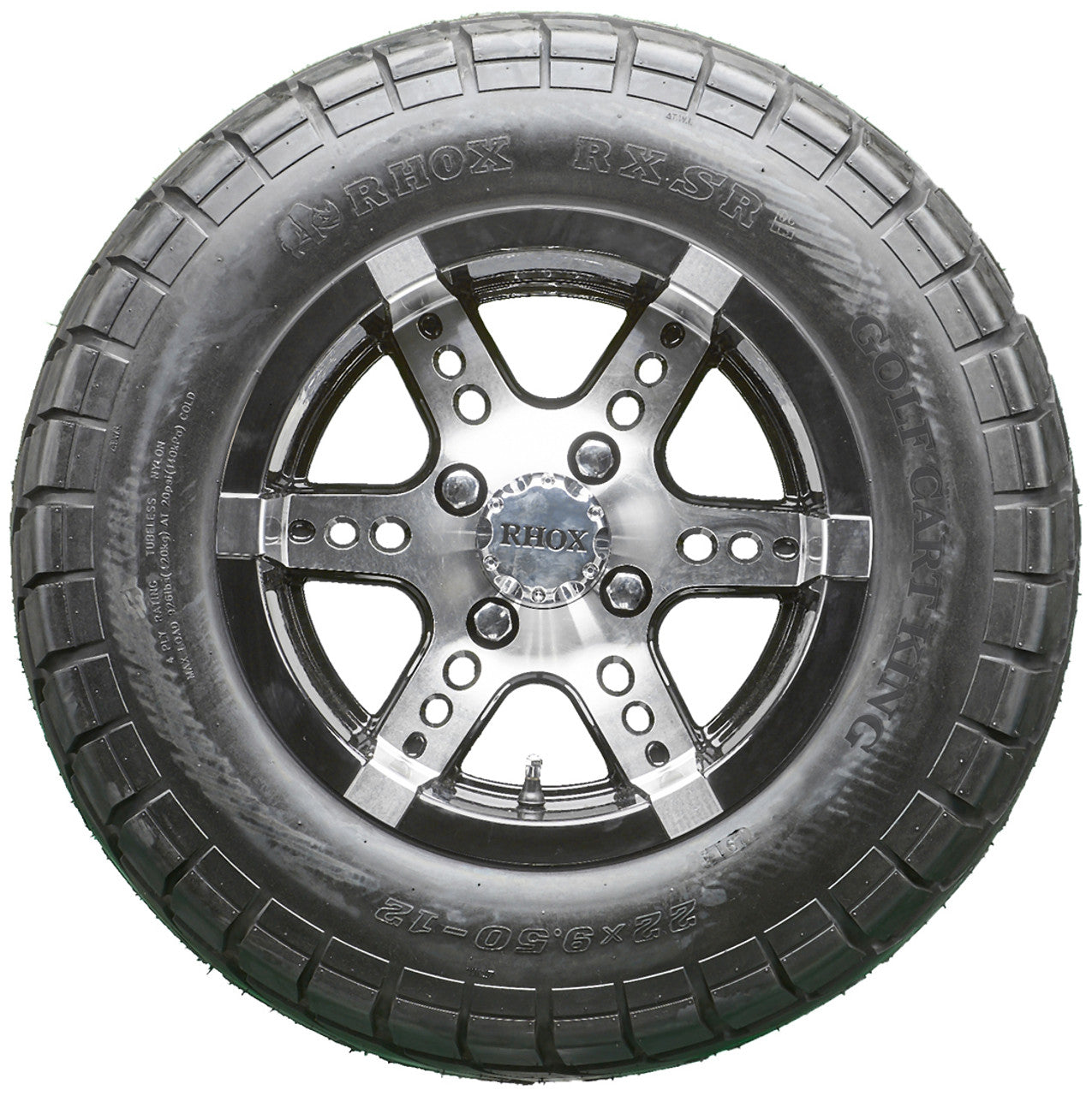 Golf Cart Wheels and Tires - RHOX RX250 Machined 12" - All-Terrain