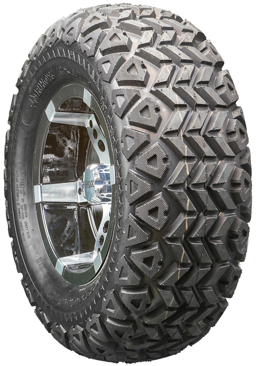 Golf Cart Wheels and Tires - RHOX RX250 Machined 12" - All-Terrain