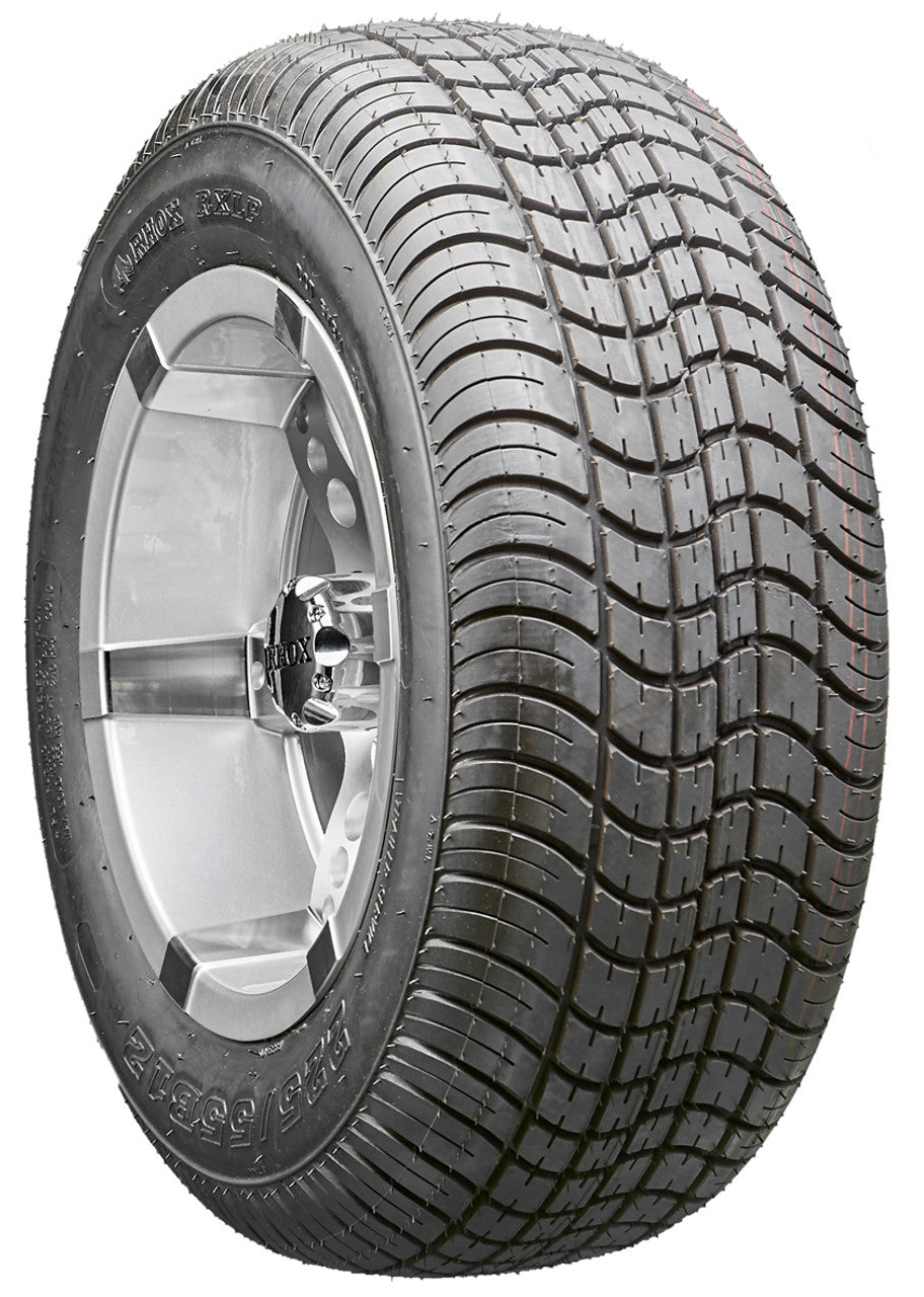 12" RHOX RX251 Machined Wheels and LowPro Tires Combo