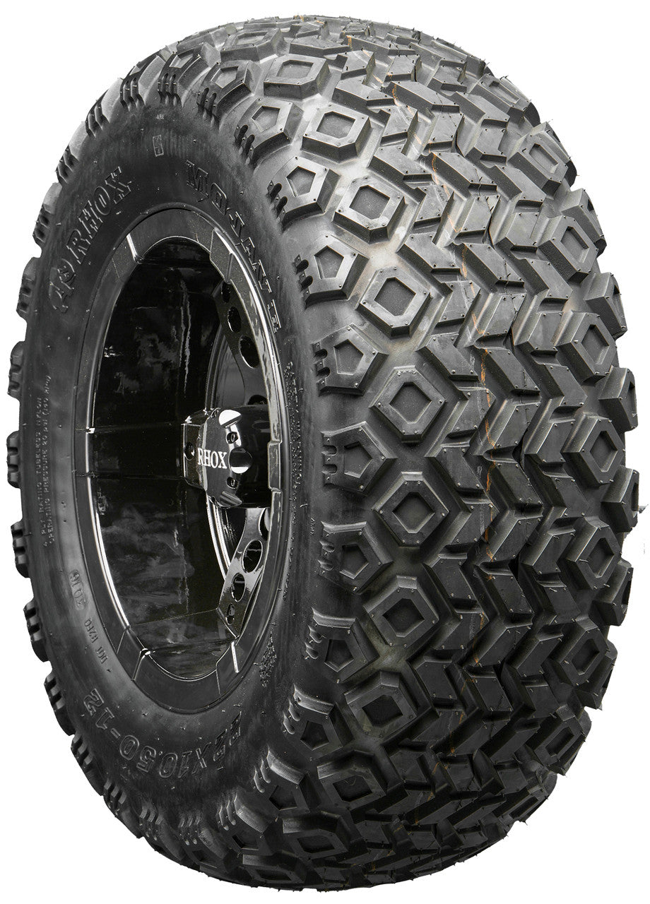 Golf Cart Wheels and Tires - RHOX RX252 Black 12" - All-Terrain