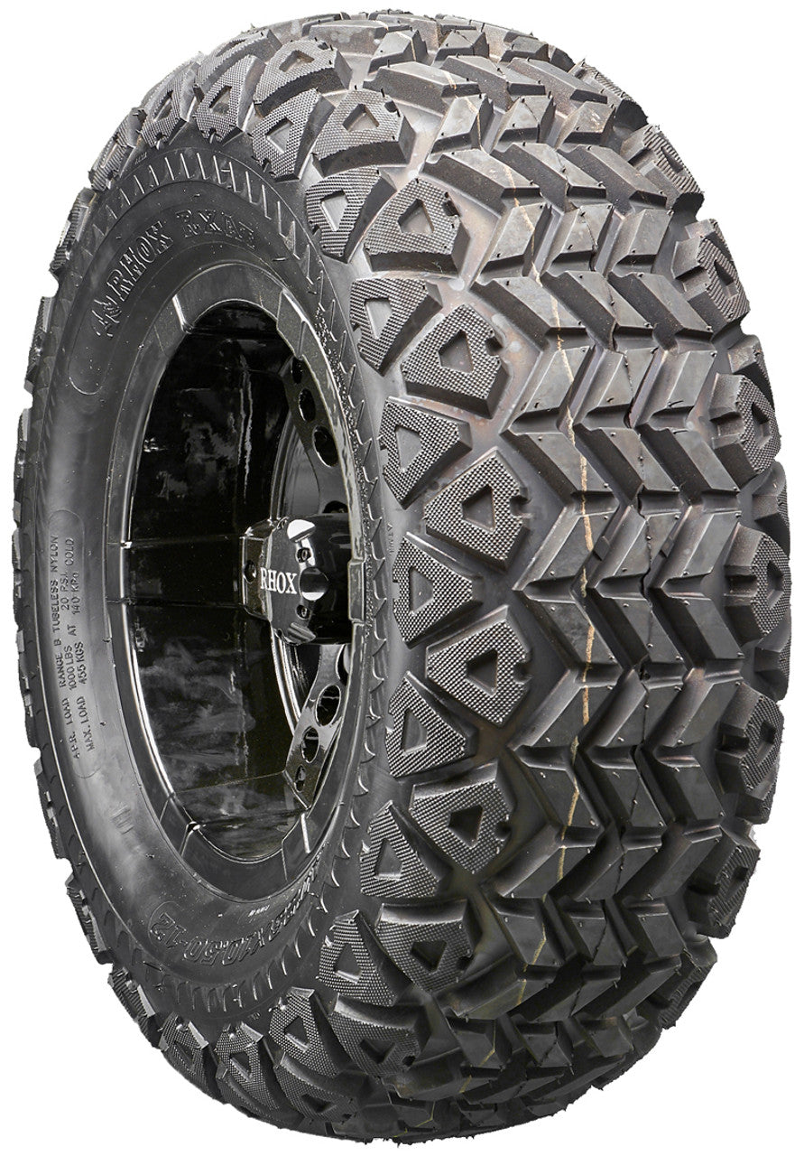 Golf Cart Wheels and Tires - RHOX RX252 Black 12" - All-Terrain