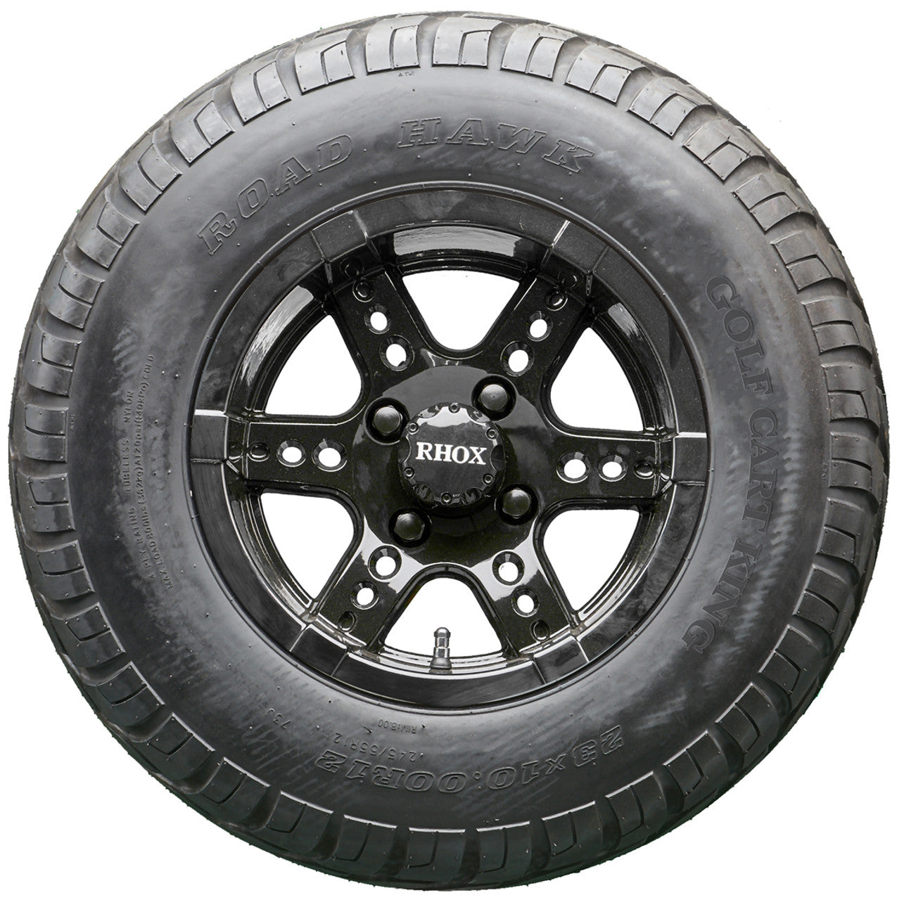 Golf Cart Wheels and Tires - RHOX RX252 Black 12" - All-Terrain