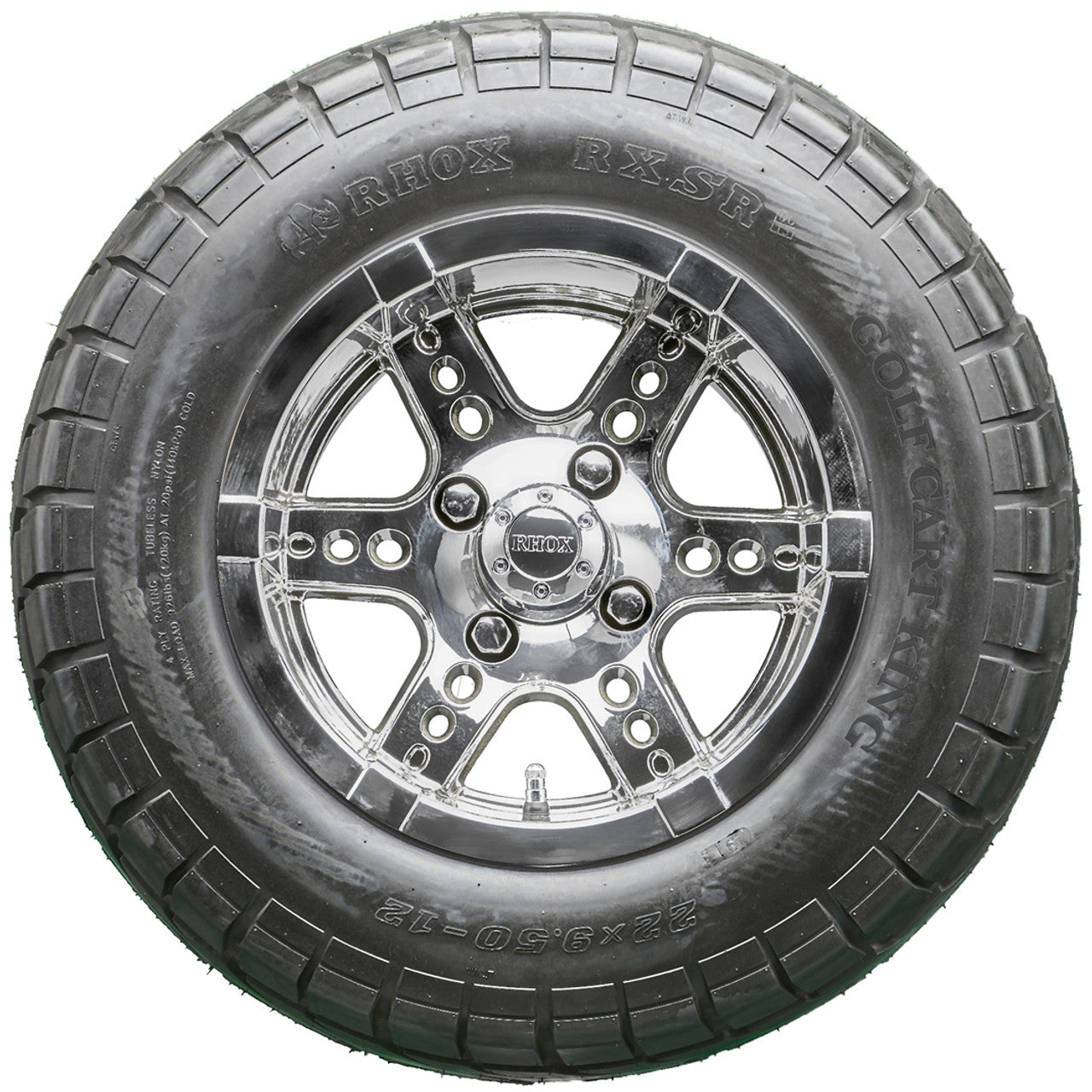 Golf Cart Wheels and Tires - RHOX RX254 Chrome 12" - All-Terrain