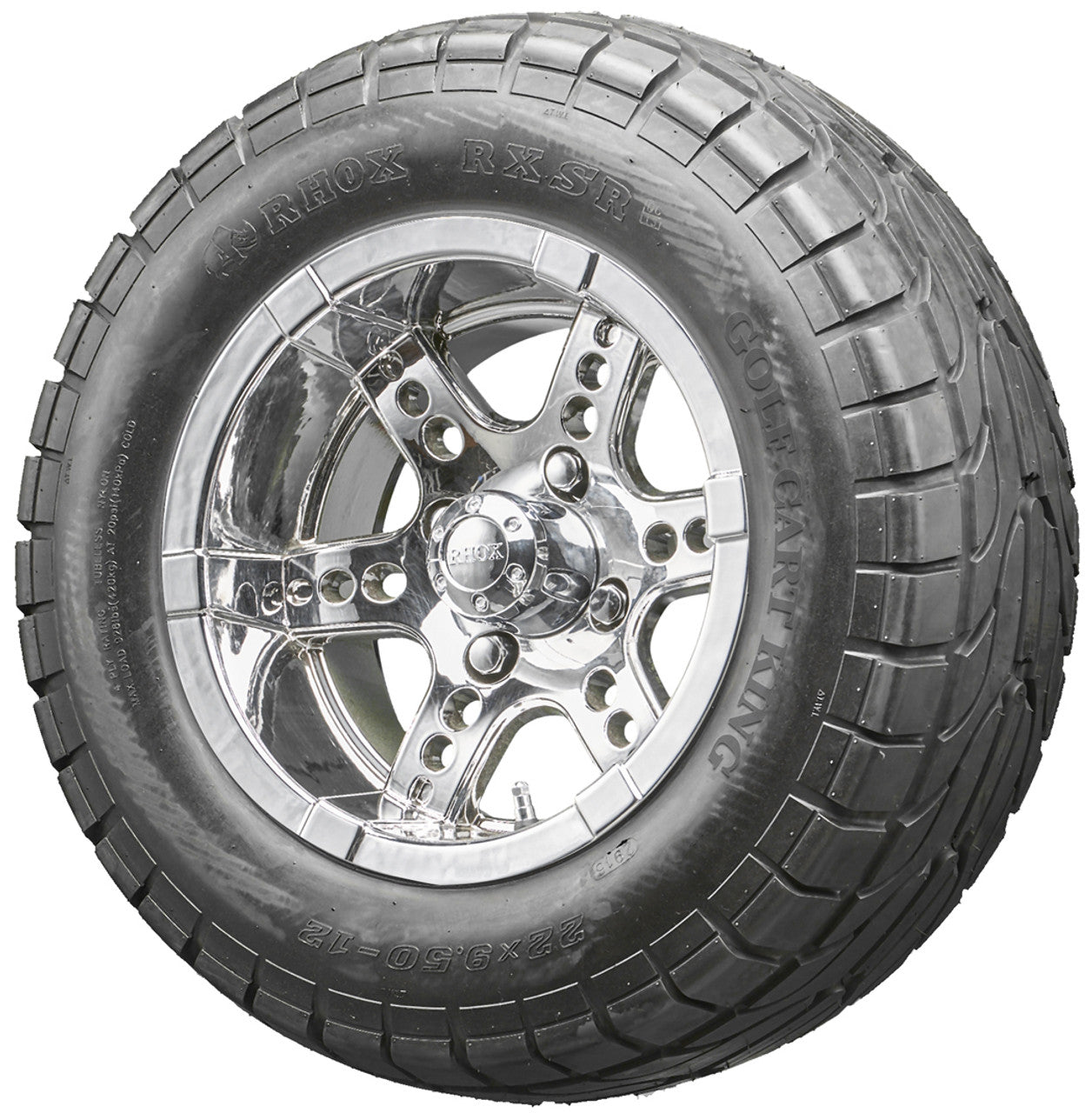 Golf Cart Wheels and Tires - RHOX RX254 Chrome 12" - All-Terrain