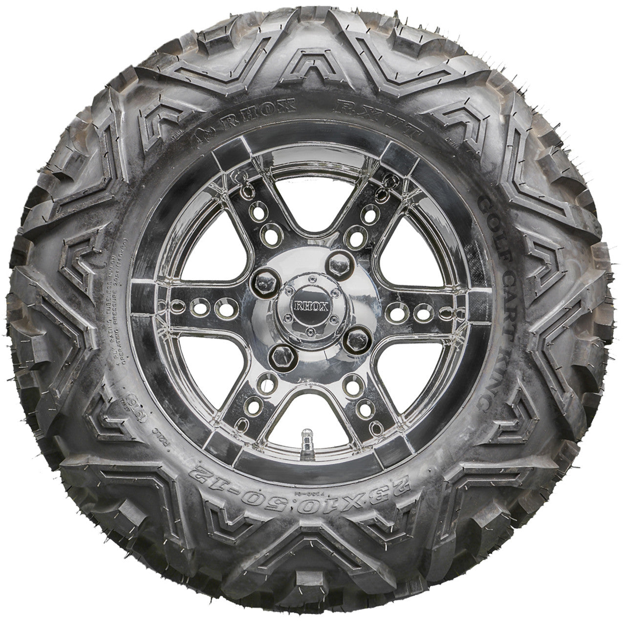 Golf Cart Wheels and Tires - RHOX RX254 Chrome 12" - All-Terrain