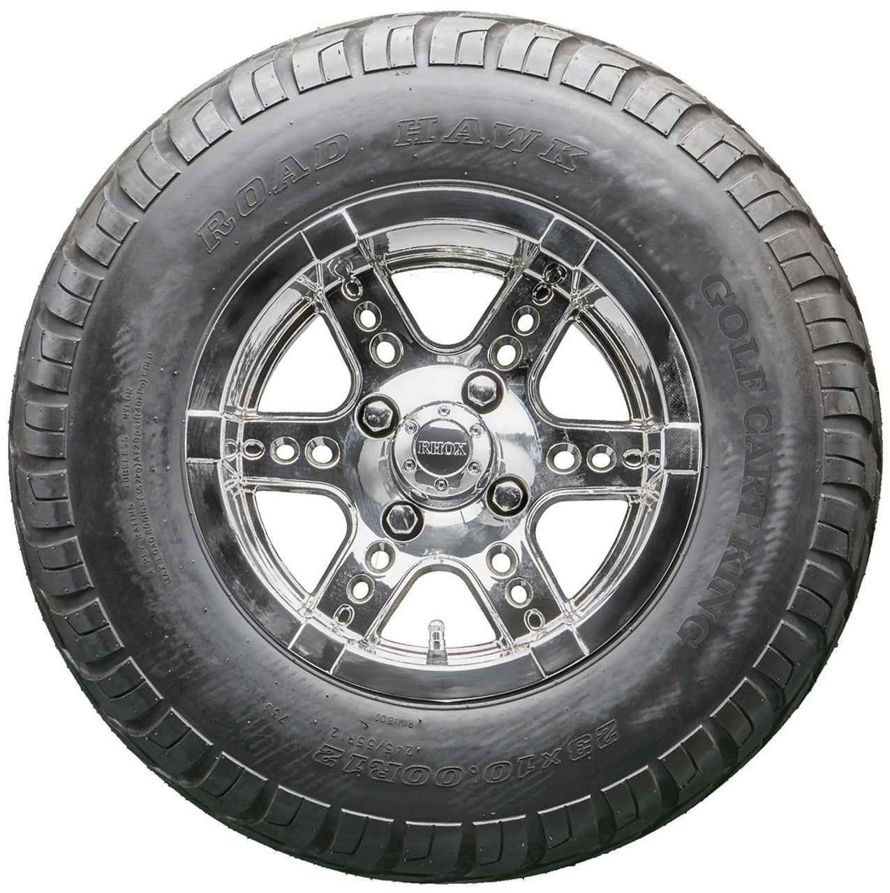 Golf Cart Wheels and Tires - RHOX RX254 Chrome 12" - All-Terrain