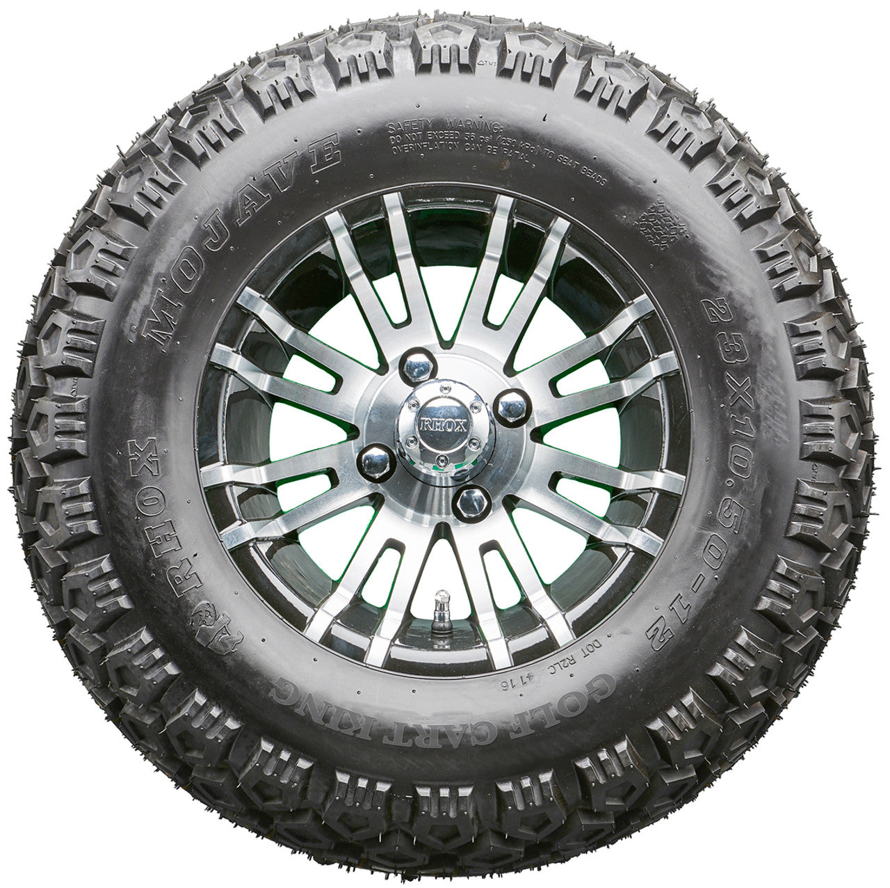 Golf Cart Wheels and Tires - RHOX RX270 Machined 12" - All-Terrain