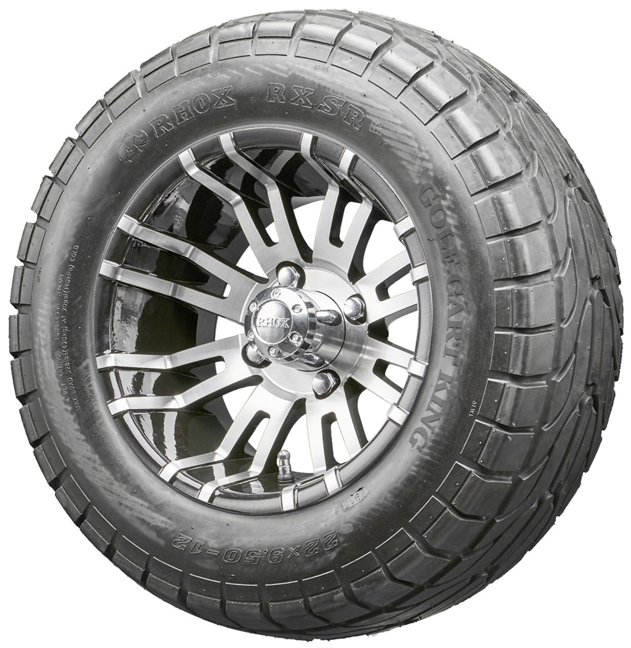 Golf Cart Wheels and Tires - RHOX RX270 Machined 12" - All-Terrain