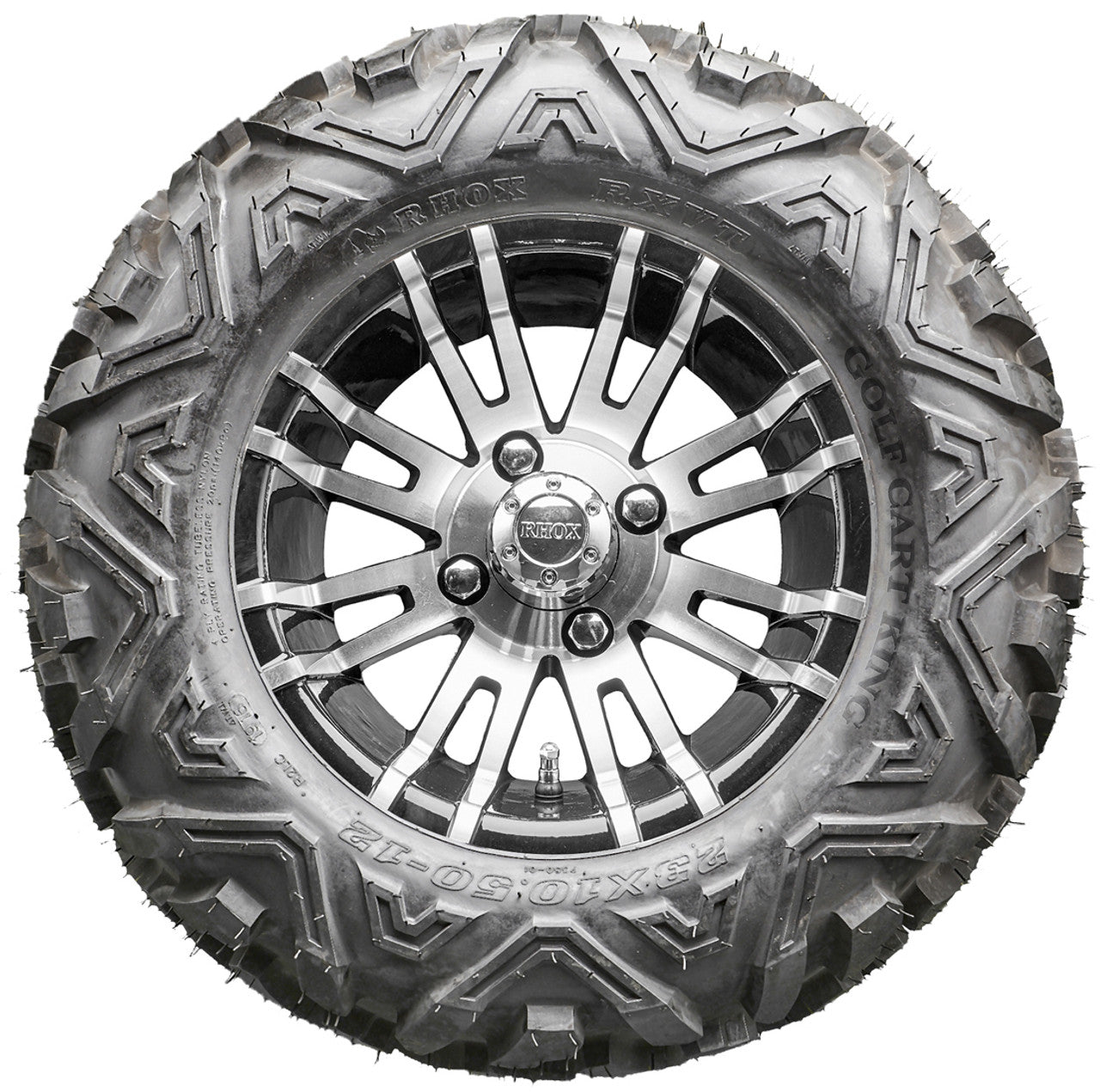 Golf Cart Wheels and Tires - RHOX RX270 Machined 12" - All-Terrain