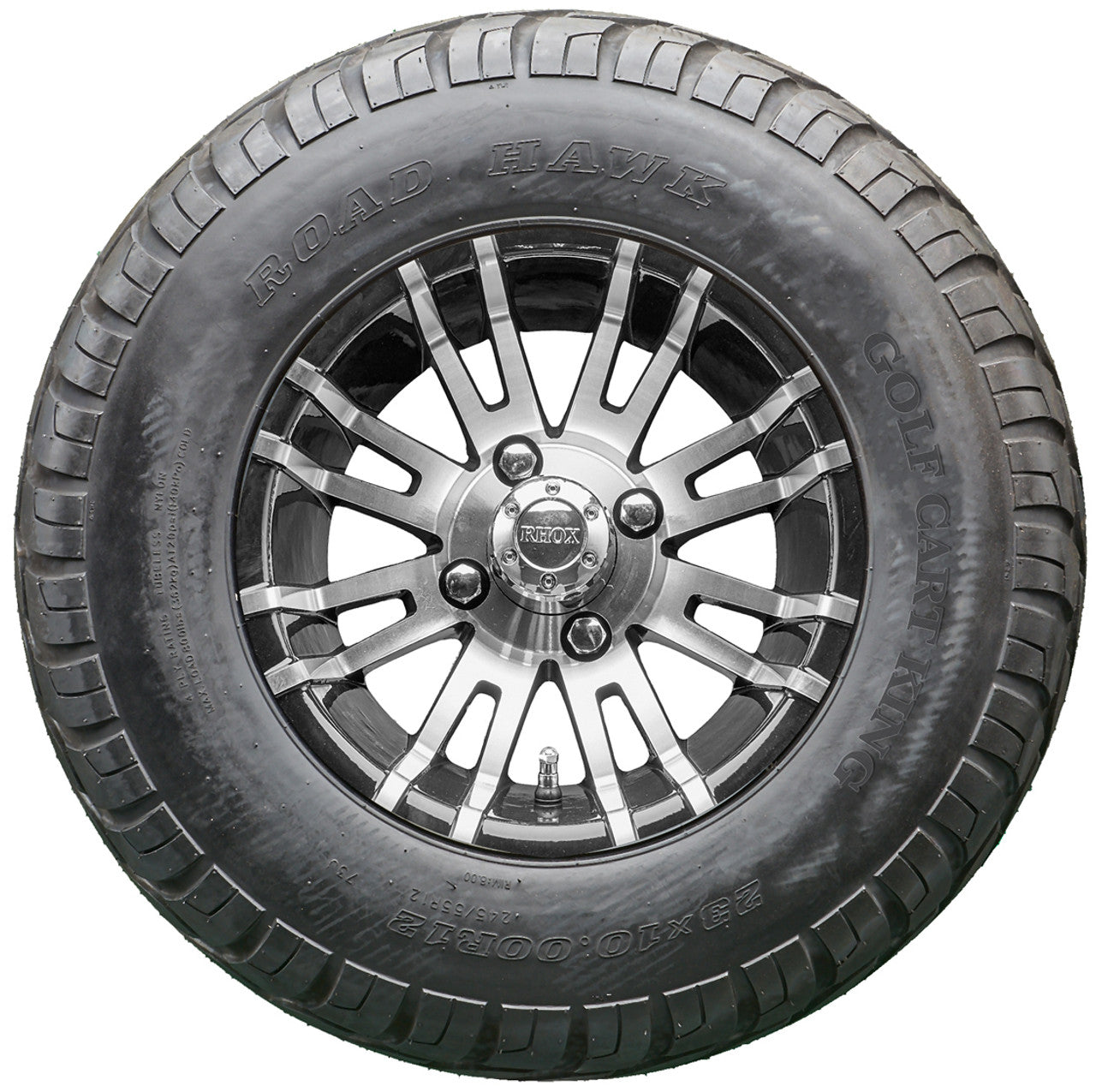 Golf Cart Wheels and Tires - RHOX RX270 Machined 12" - All-Terrain