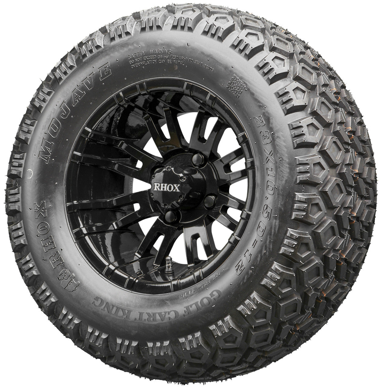 Golf Cart Wheels and Tires - RHOX RX271 Black 12" - All-Terrain
