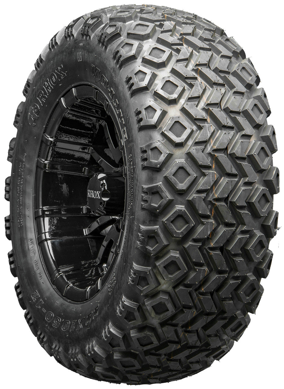Golf Cart Wheels and Tires - RHOX RX271 Black 12" - All-Terrain
