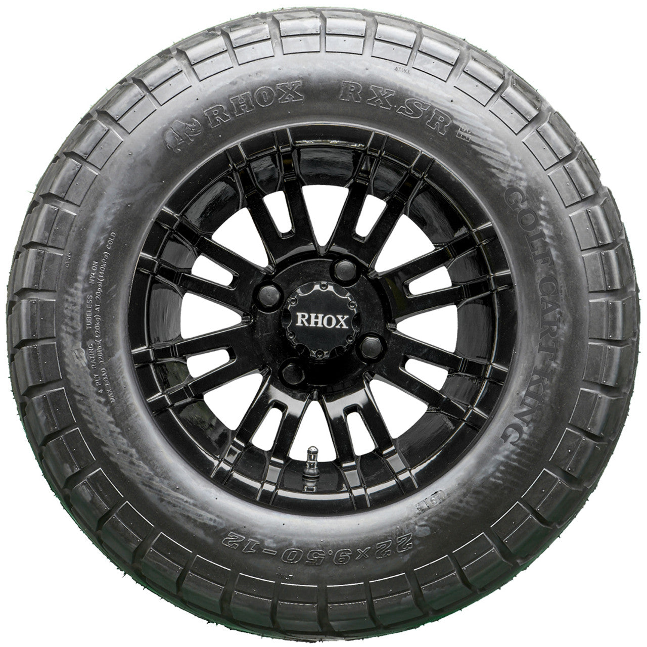 Golf Cart Wheels and Tires - RHOX RX271 Black 12" - All-Terrain