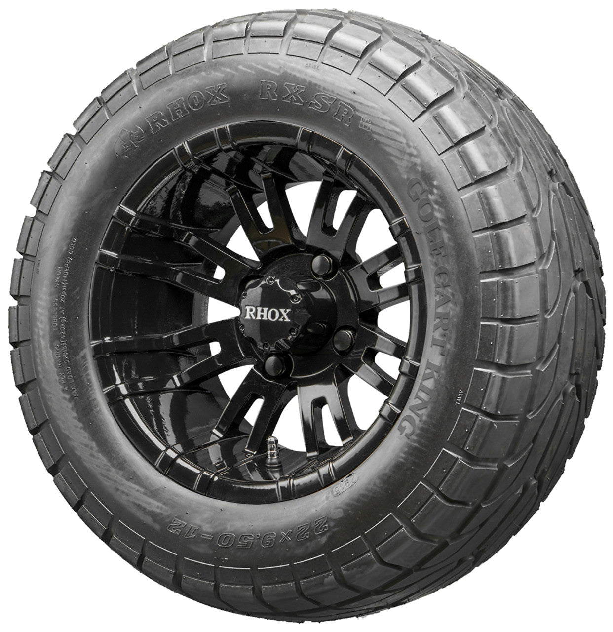 Golf Cart Wheels and Tires - RHOX RX271 Black 12" - All-Terrain