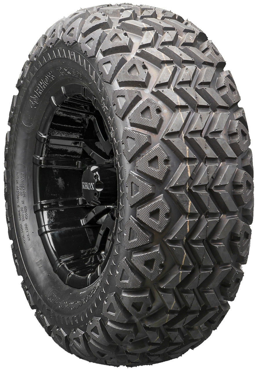 Golf Cart Wheels and Tires - RHOX RX271 Black 12" - All-Terrain
