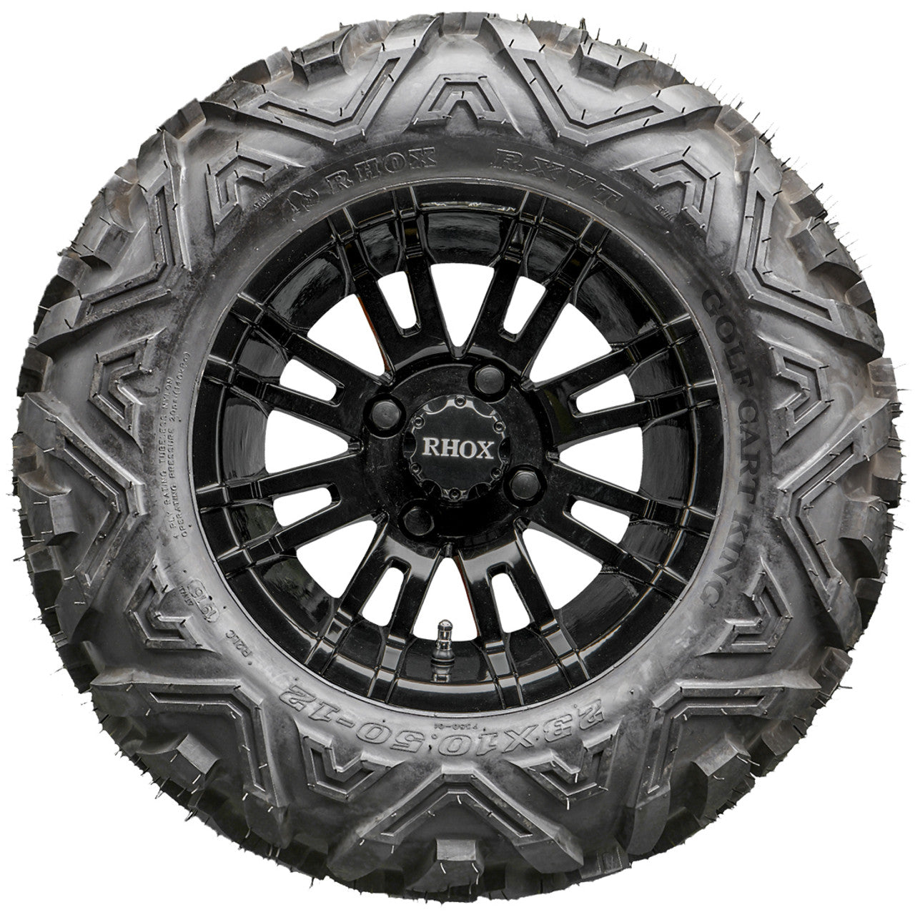 Golf Cart Wheels and Tires - RHOX RX271 Black 12" - All-Terrain