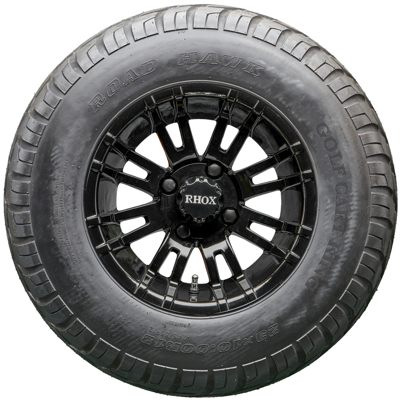Golf Cart Wheels and Tires - RHOX RX271 Black 12" - All-Terrain