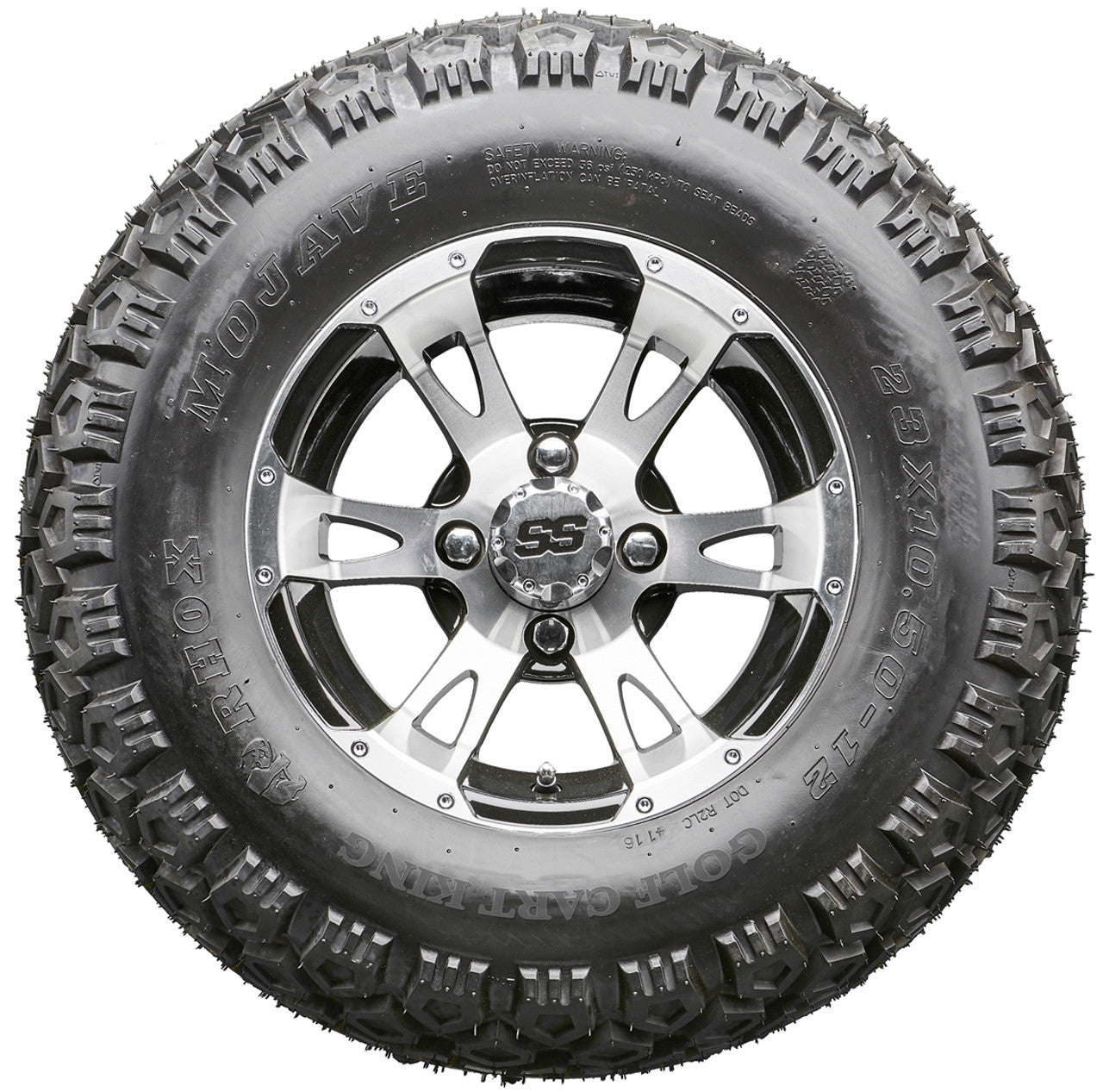 Golf Cart Wheels and Tires - RHOX RX320 Machined 12" - All-Terrain
