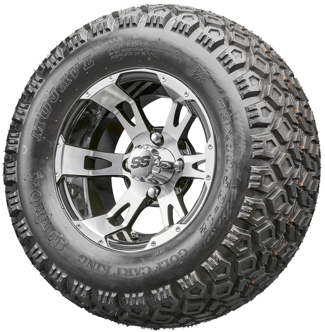 Golf Cart Wheels and Tires - RHOX RX320 Machined 12" - All-Terrain