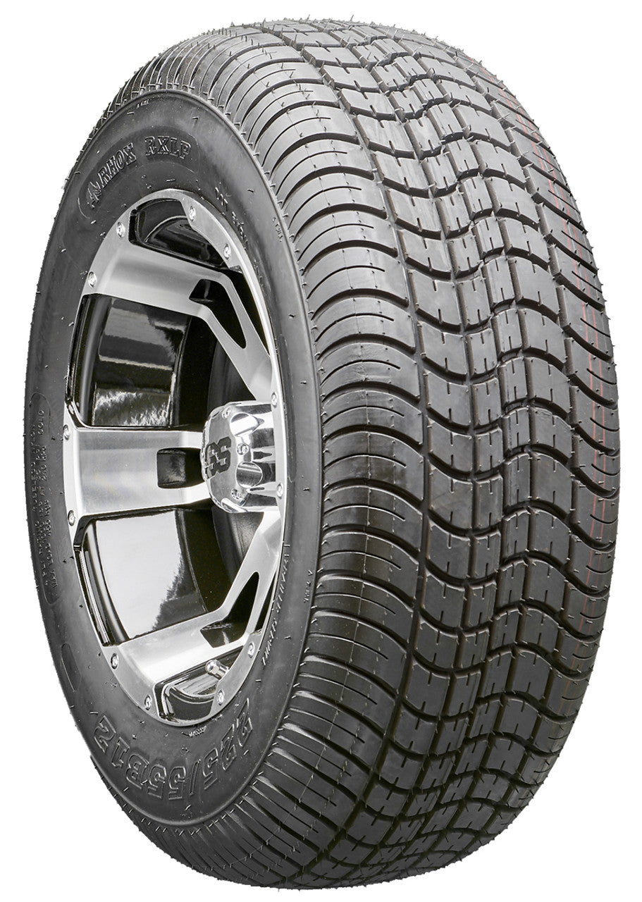 12" RHOX RX320 Machined Wheels and LowPro Tires Combo