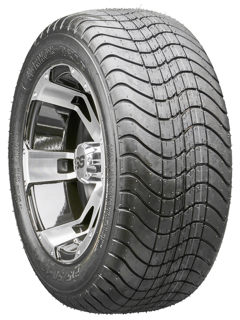 12" RHOX RX320 Machined Wheels and LowPro Tires Combo